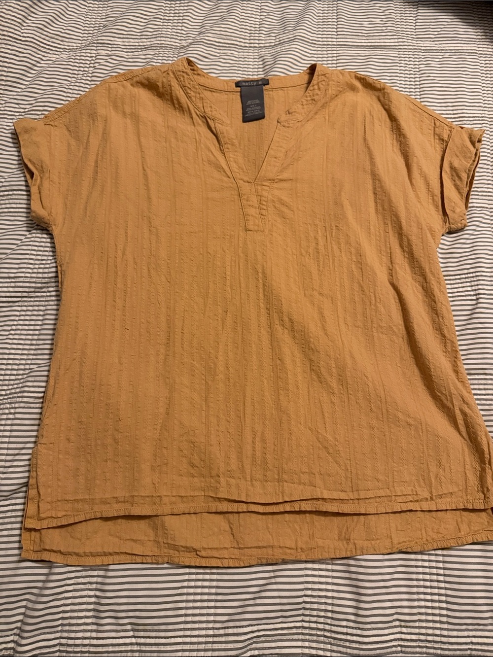 Matty M Mustard Short Sleeve Tunic
